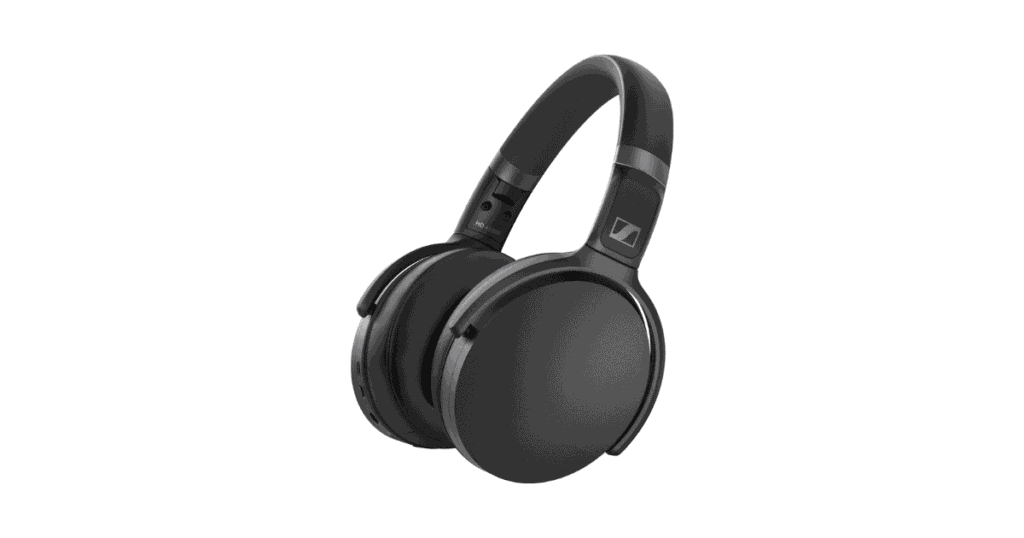 sennheiser hd 450bt bluetooth 5.0 wireless headphone with active noise cancellation 30 hour battery life, usb c fast charging, virtual assistant button, foldable black (renewed)