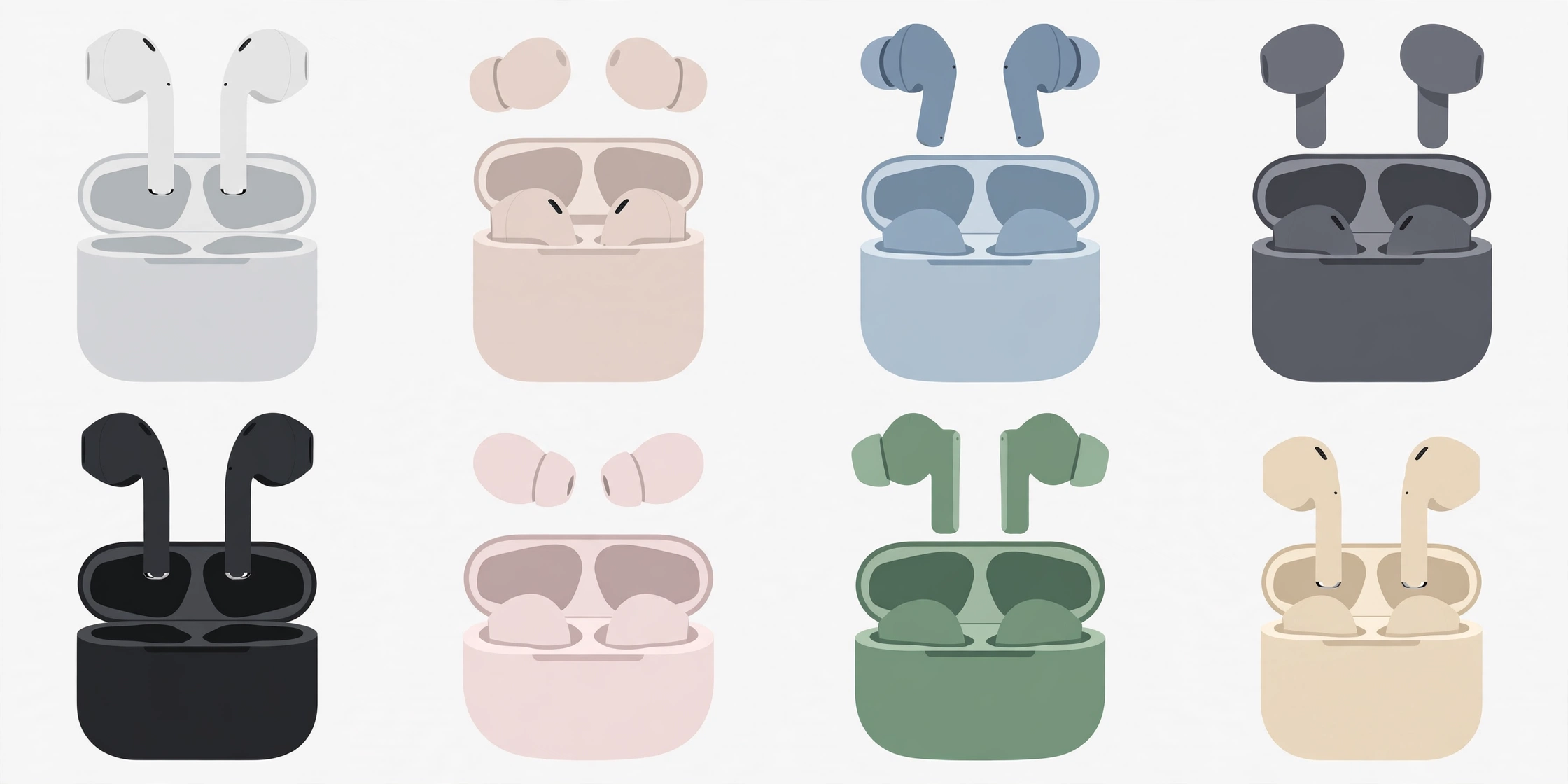 Comparison illustration of wireless earbud styles for work calls and everyday use